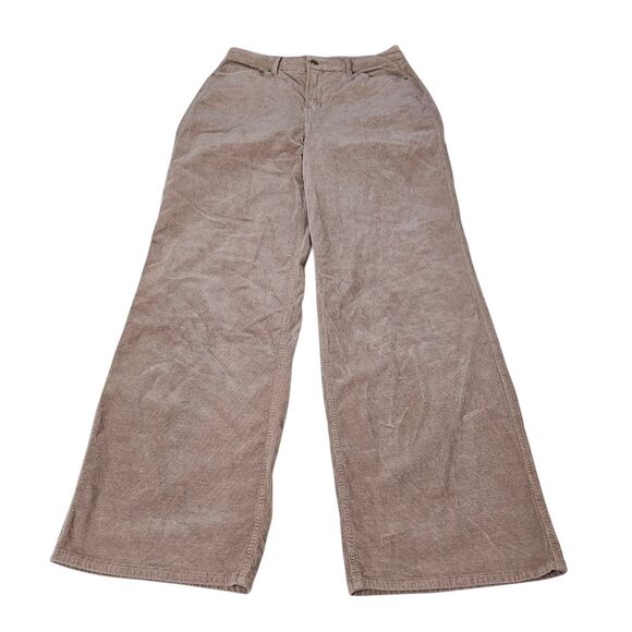 Good‎ American Jeans 32 Tan Good Skate High-Rise Loose Wide-Leg Corduroy NWOT - Picture 1 of 10